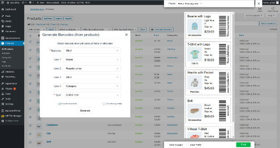 Barcode generator for WordPress screenshot 1