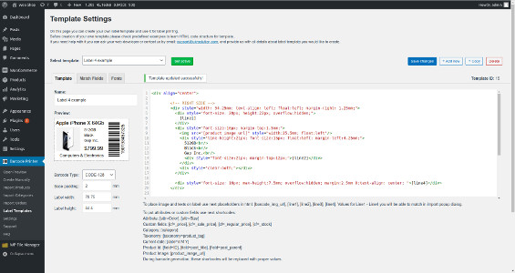 Barcode generator for WordPress screenshot 4