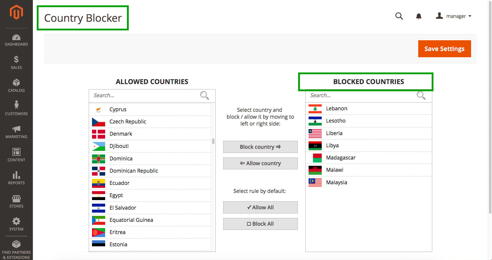 HTTP Security Firewall - Country Blocker